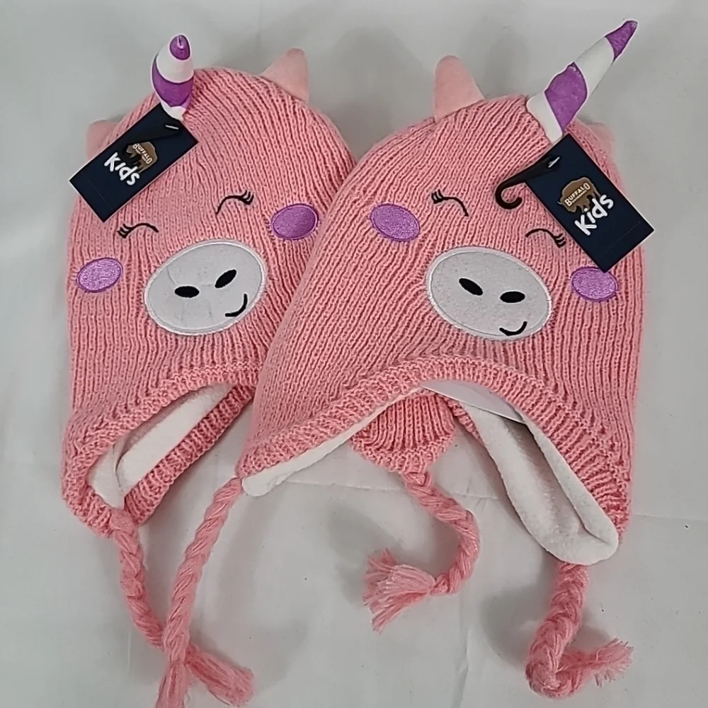 NEW Buffalo Outdoors® Workwear 2 Pack Kid's Unicorn Knit Beanie Hats